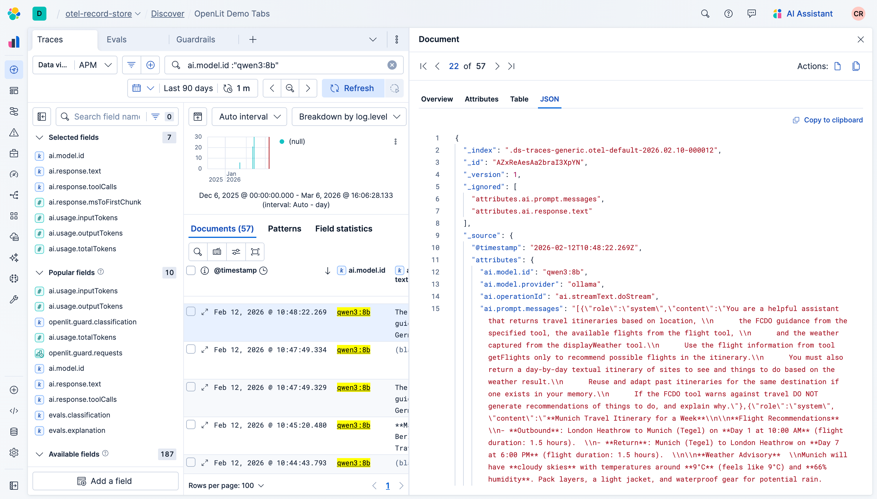 Elastic prompt capture example