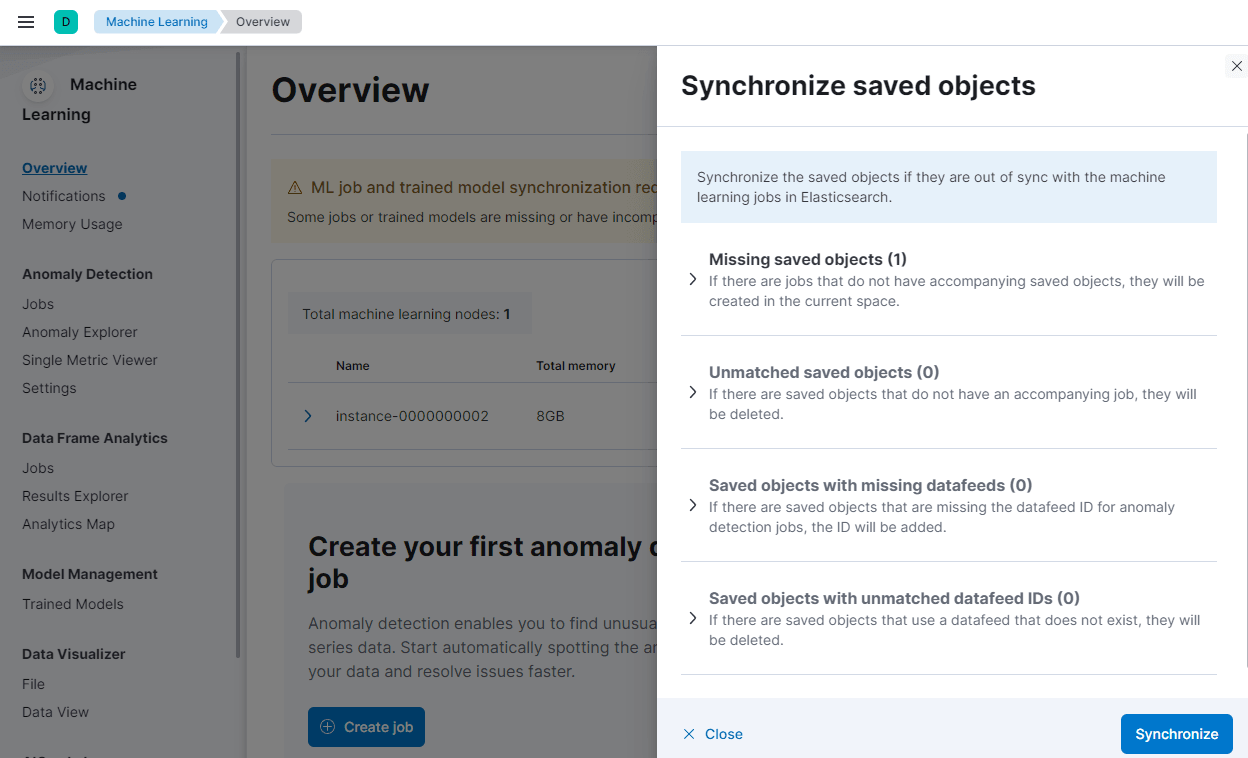 Synchronize button