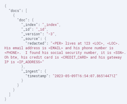 pii output code 2