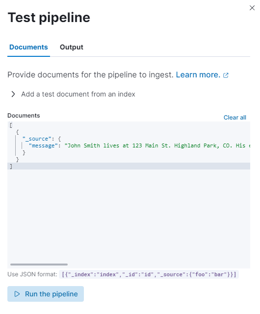test pipeline