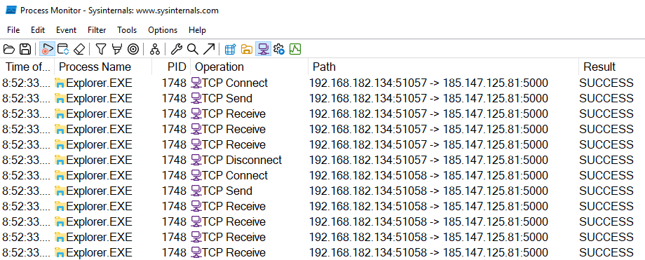 Outbound C2 traffic from DOUBLELOADER